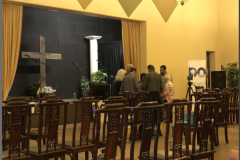 Praying at Desert Oasis Church